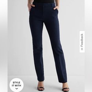 Express Columnist Navy Barely Boot Work Pants
